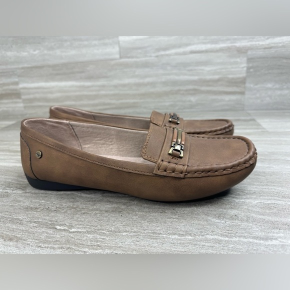 Life Stride Velocity Memory Foam Faux Leather Driving Loafers Womens 9.5 - Picture 1 of 12